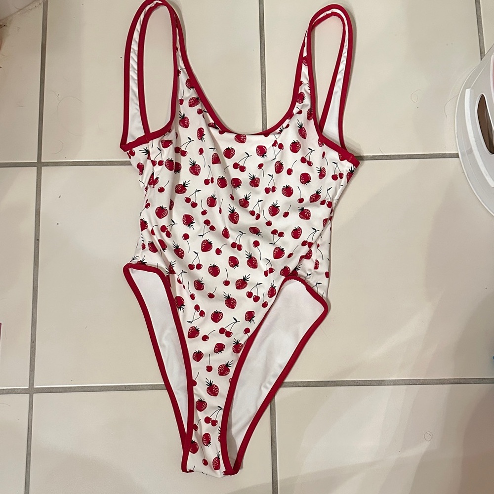 PINK by Frankie’s Bikini’s Fruit Print One-Piece Swimsuit